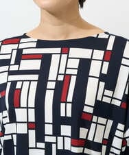 PZKGE42360 GEORGES RECH(ジョルジュ・レッシュ) トリコロールドルマンスリーブカットソー レッド系