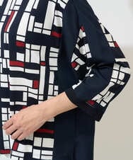 PZKGE42360 GEORGES RECH(ジョルジュ・レッシュ) トリコロールドルマンスリーブカットソー レッド系