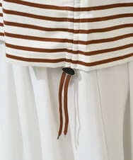 PZKGE44190 GEORGES RECH(ジョルジュ・レッシュ) ドロストアシンメトリーボーダーカットソー ベージュ