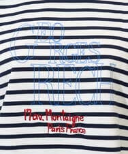 PZKGE44190 GEORGES RECH(ジョルジュ・レッシュ) ドロストアシンメトリーボーダーカットソー ベージュ