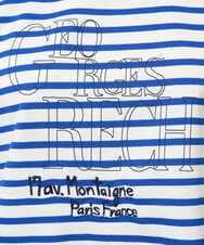 PZKGE44190 GEORGES RECH(ジョルジュ・レッシュ) ドロストアシンメトリーボーダーカットソー ベージュ