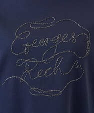 PZKGE45170 GEORGES RECH(ジョルジュ・レッシュ) [接触冷感]ラメコード刺繍ロゴカットソー ネイビー