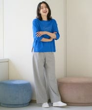 PZKGE45170 GEORGES RECH(ジョルジュ・レッシュ) [接触冷感]ラメコード刺繍ロゴカットソー ネイビー