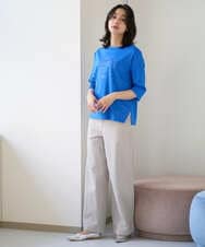 PZKGE45170 GEORGES RECH(ジョルジュ・レッシュ) [接触冷感]ラメコード刺繍ロゴカットソー ネイビー