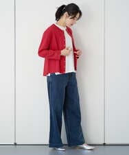 PZKGE45170 GEORGES RECH(ジョルジュ・レッシュ) [接触冷感]ラメコード刺繍ロゴカットソー ネイビー