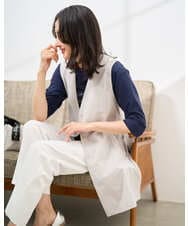 PZKGE45170 GEORGES RECH(ジョルジュ・レッシュ) [接触冷感]ラメコード刺繍ロゴカットソー ネイビー