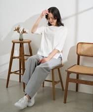 PZKGE45170 GEORGES RECH(ジョルジュ・レッシュ) [接触冷感]ラメコード刺繍ロゴカットソー ネイビー