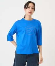 PZKGE45170 GEORGES RECH(ジョルジュ・レッシュ) [接触冷感]ラメコード刺繍ロゴカットソー ネイビー