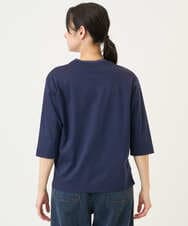 PZKGE45170 GEORGES RECH(ジョルジュ・レッシュ) [接触冷感]ラメコード刺繍ロゴカットソー ネイビー