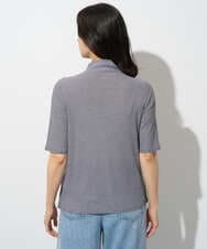 PZKGE49140 GEORGES RECH(ジョルジュ・レッシュ)  [日本製]ボトルネックセミシアーボーダーカットソー ダークグレー