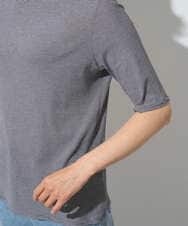 PZKGE49140 GEORGES RECH(ジョルジュ・レッシュ)  [日本製]ボトルネックセミシアーボーダーカットソー ダークグレー