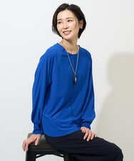 PZKGE49180 GEORGES RECH(ジョルジュ・レッシュ) リネンライクジャージーブラウソー ブルー