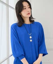 PZKGE49180 GEORGES RECH(ジョルジュ・レッシュ) リネンライクジャージーブラウソー ブルー