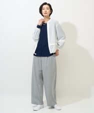 PZKGE49180 GEORGES RECH(ジョルジュ・レッシュ) リネンライクジャージーブラウソー ネイビー