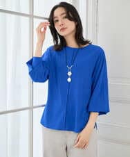 PZKGE49180 GEORGES RECH(ジョルジュ・レッシュ) リネンライクジャージーブラウソー ネイビー