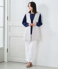 PZKGE49180 GEORGES RECH(ジョルジュ・レッシュ) リネンライクジャージーブラウソー ネイビー