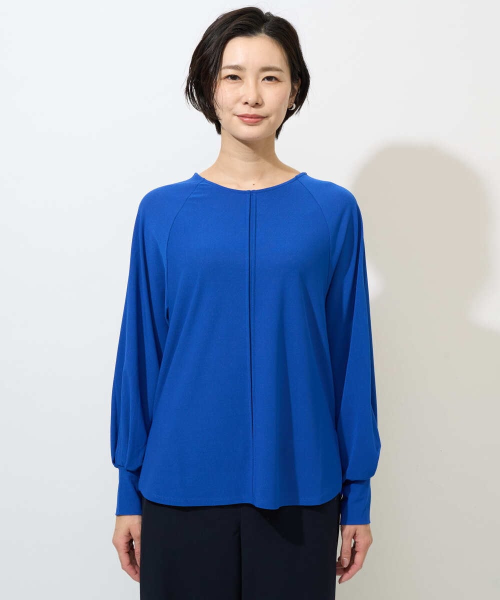 PZKGE49180 GEORGES RECH(ジョルジュ・レッシュ) リネンライクジャージーブラウソー ネイビー