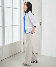 PZKGE49180 GEORGES RECH(ジョルジュ・レッシュ) リネンライクジャージーブラウソー ネイビー