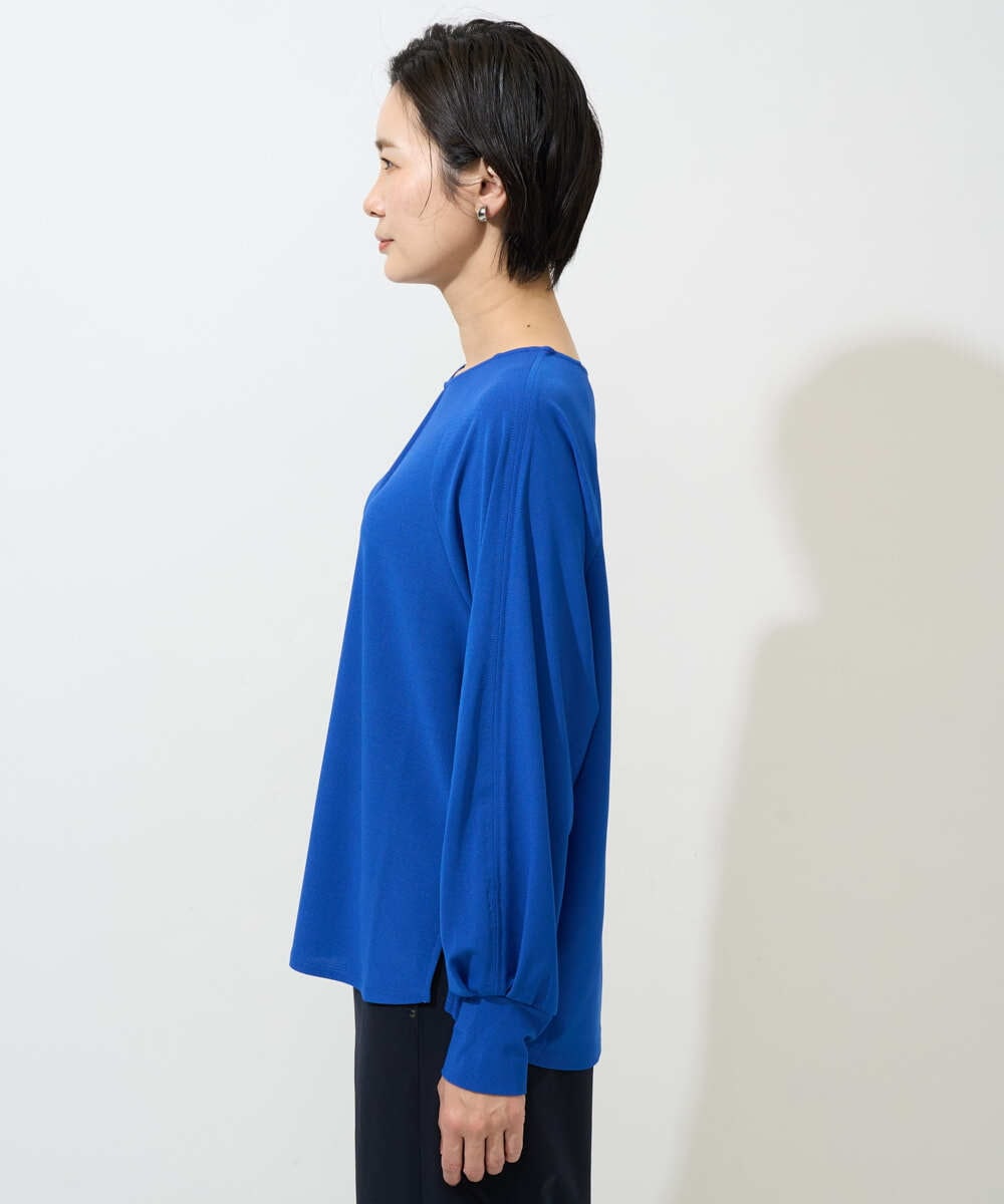 PZKGE49180 GEORGES RECH(ジョルジュ・レッシュ) リネンライクジャージーブラウソー ネイビー