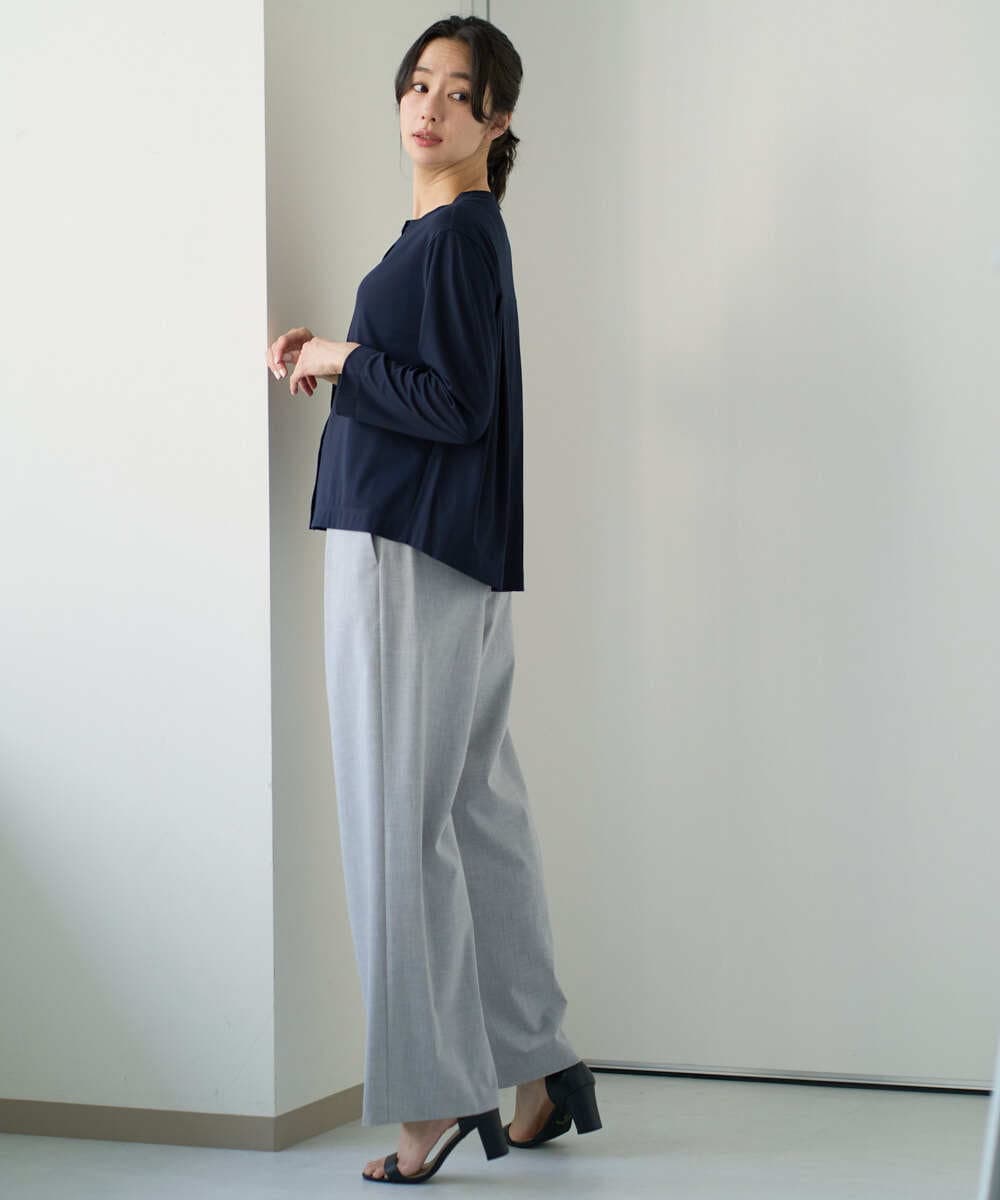 PZKGE50250 GEORGES RECH(ジョルジュ・レッシュ) ジャージースナップカーディガン ネイビー