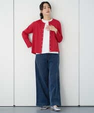 PZKGE50250 GEORGES RECH(ジョルジュ・レッシュ) ジャージースナップカーディガン ネイビー