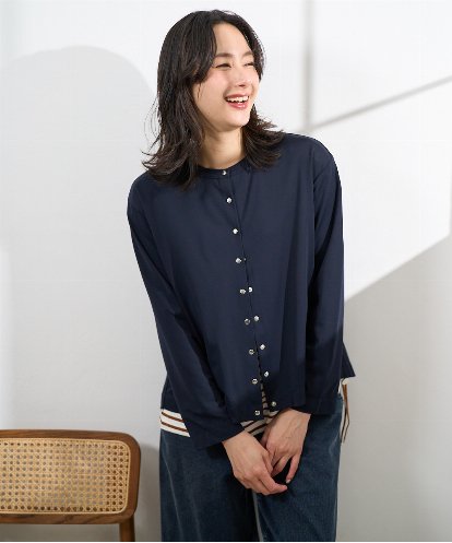 PZKGE50250 GEORGES RECH ジャージースナップカーディガン