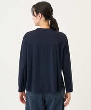 PZKGE50250 GEORGES RECH(ジョルジュ・レッシュ) ジャージースナップカーディガン ネイビー