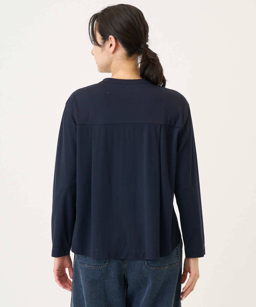 PZKGE50250 GEORGES RECH(ジョルジュ・レッシュ) ジャージースナップカーディガン ネイビー