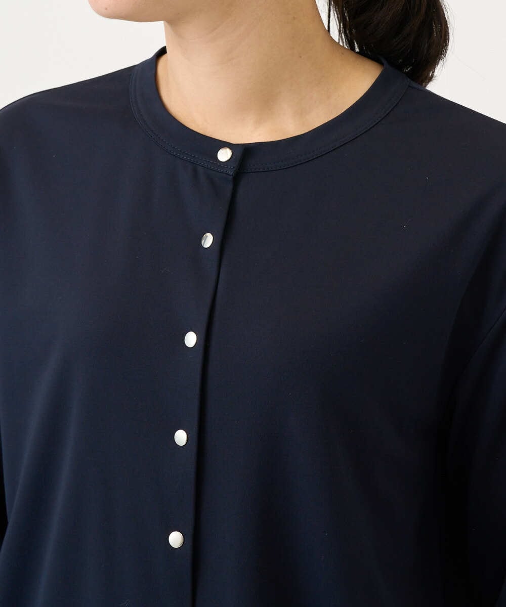 PZKGE50250 GEORGES RECH(ジョルジュ・レッシュ) ジャージースナップカーディガン ネイビー