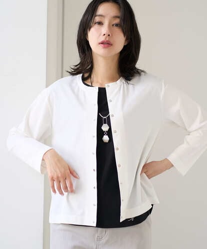 PZKGE50250 GEORGES RECH ジャージースナップカーディガン