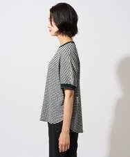 PZKGF28170 GEORGES RECH(ジョルジュ・レッシュ) ギンガムチェックジャージーカットソー ブラック