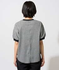 PZKGF28170 GEORGES RECH(ジョルジュ・レッシュ) ギンガムチェックジャージーカットソー ブラック