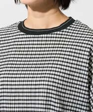 PZKGF28170 GEORGES RECH(ジョルジュ・レッシュ) ギンガムチェックジャージーカットソー ブラック