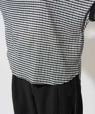 PZKGF28170 GEORGES RECH(ジョルジュ・レッシュ) ギンガムチェックジャージーカットソー ブラック