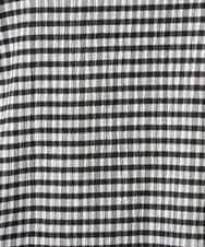 PZKGF28170 GEORGES RECH(ジョルジュ・レッシュ) ギンガムチェックジャージーカットソー ブラック