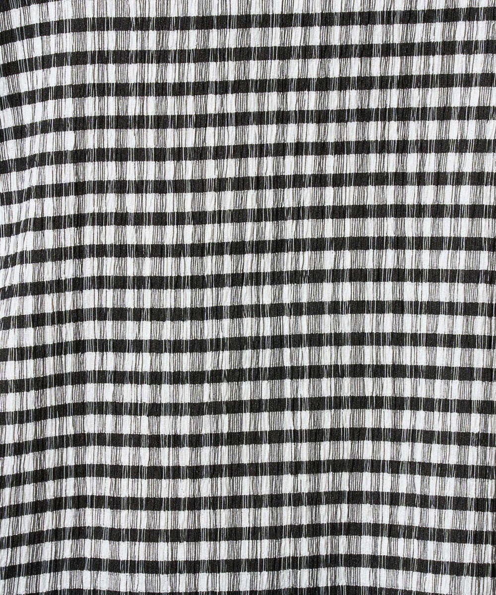 PZKGF28170 GEORGES RECH(ジョルジュ・レッシュ) ギンガムチェックジャージーカットソー ブラック