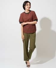 PZKGF28170 GEORGES RECH(ジョルジュ・レッシュ) ギンガムチェックジャージーカットソー ブラック