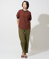 PZKGF28170 GEORGES RECH(ジョルジュ・レッシュ) ギンガムチェックジャージーカットソー ブラック