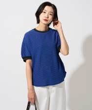 PZKGF28170 GEORGES RECH(ジョルジュ・レッシュ) ギンガムチェックジャージーカットソー ブラック