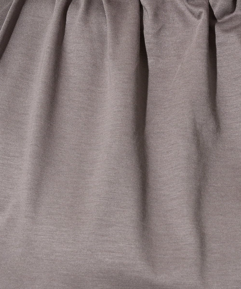 PZKGF29180 GEORGES RECH(ジョルジュ・レッシュ) タックフリルボトルネック5分袖カットソー ベージュ