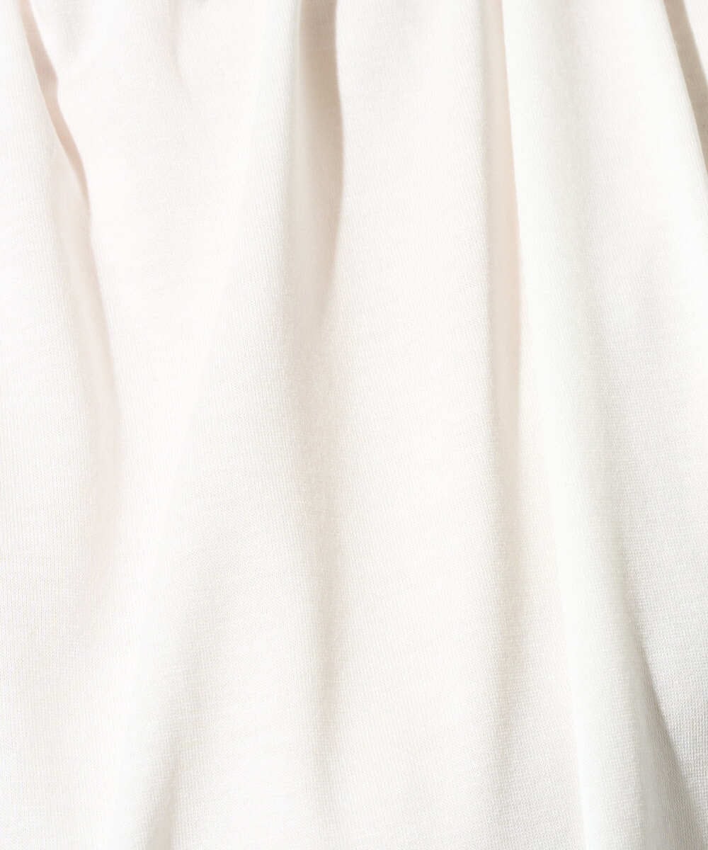 PZKGF29180 GEORGES RECH(ジョルジュ・レッシュ) タックフリルボトルネック5分袖カットソー ベージュ