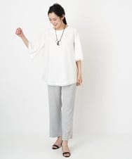 PZKGS07230 GEORGES RECH(ジョルジュ・レッシュ) スイビ刺繍フレアスリーブチュニックカットソー ベージュ