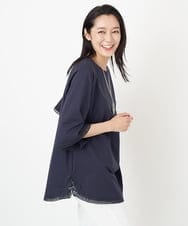 PZKGS07230 GEORGES RECH(ジョルジュ・レッシュ) スイビ刺繍フレアスリーブチュニックカットソー ベージュ