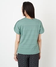 PZKGS11150 GEORGES RECH(ジョルジュ・レッシュ)  [日本製]ジャガードボーダーカットソー グリーン
