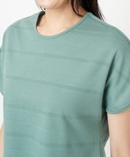PZKGS11150 GEORGES RECH(ジョルジュ・レッシュ)  [日本製]ジャガードボーダーカットソー グリーン
