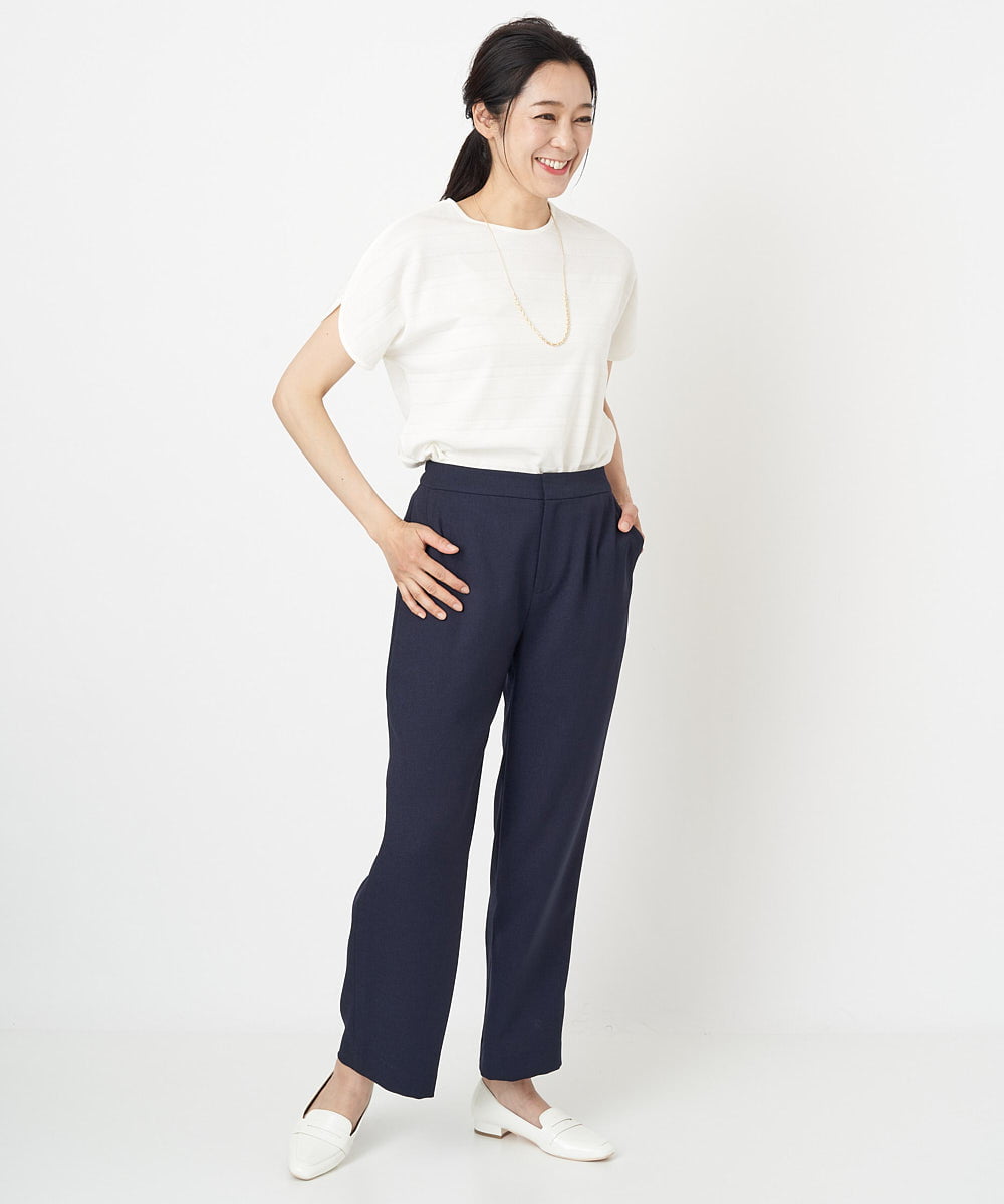 PZKGS11150 GEORGES RECH(ジョルジュ・レッシュ)  [日本製]ジャガードボーダーカットソー グリーン