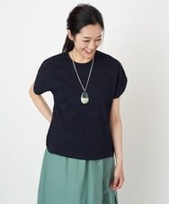 PZKGS11150 GEORGES RECH(ジョルジュ・レッシュ)  [日本製]ジャガードボーダーカットソー グリーン