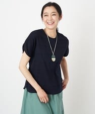 PZKGS11150 GEORGES RECH(ジョルジュ・レッシュ)  [日本製]ジャガードボーダーカットソー ネイビー