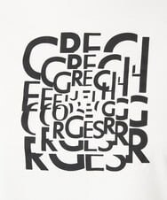 PZKGS17130 GEORGES RECH(ジョルジュ・レッシュ) [接触冷感]ロゴプリント5分袖ラウンドヘムカットソー ホワイト