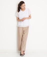 PZKGS32230 GEORGES RECH(ジョルジュ・レッシュ)  [セットアップ対応]シアーチェックチュールジャージーカットソー ブラック